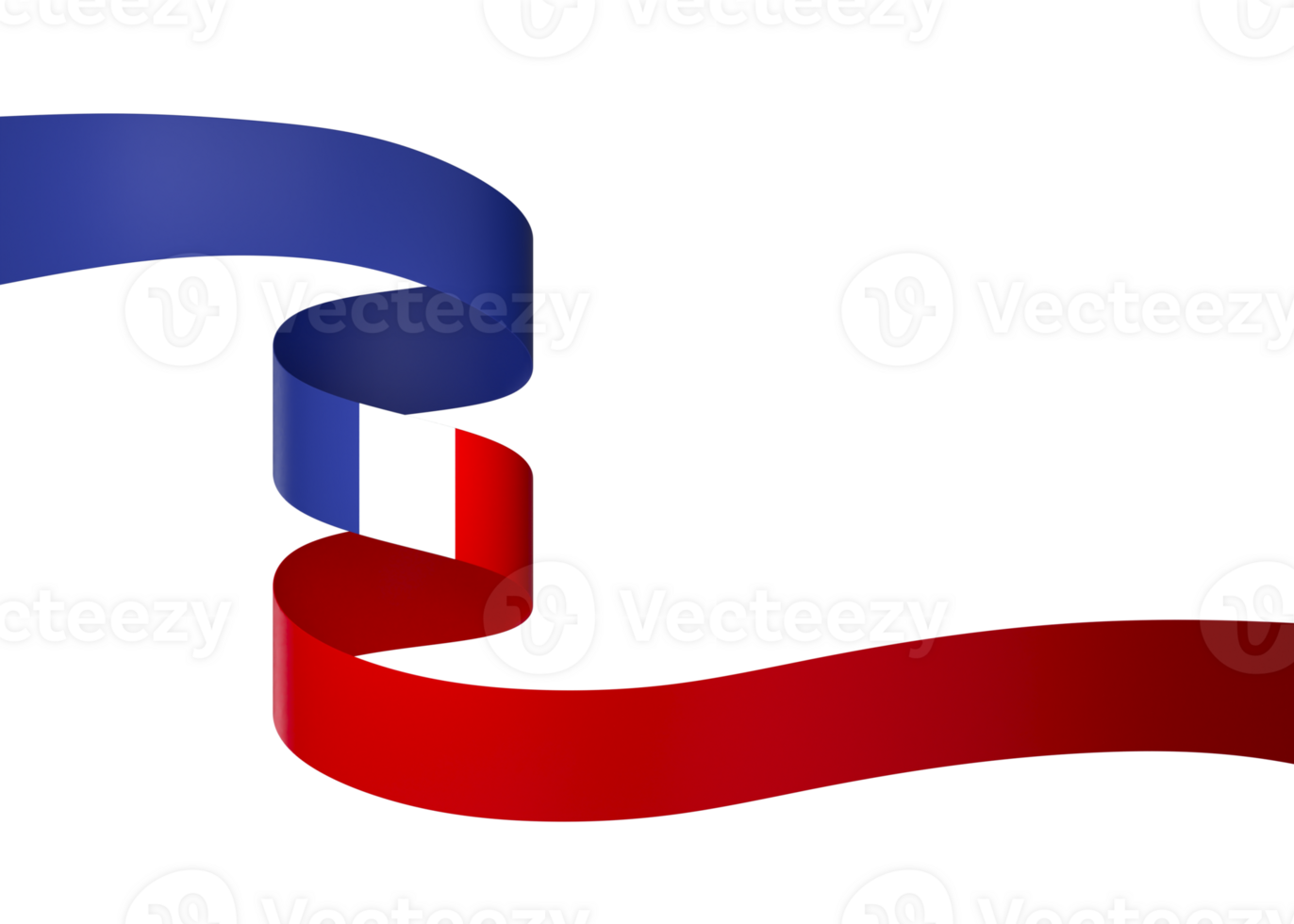 France flag element design national independence day banner ribbon png