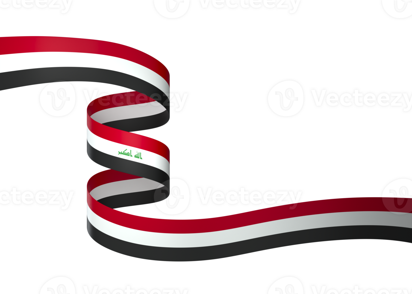 Iraq flag element design national independence day banner ribbon png