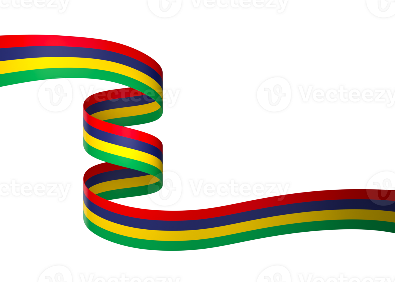 Mauritius flag element design national independence day banner ribbon png