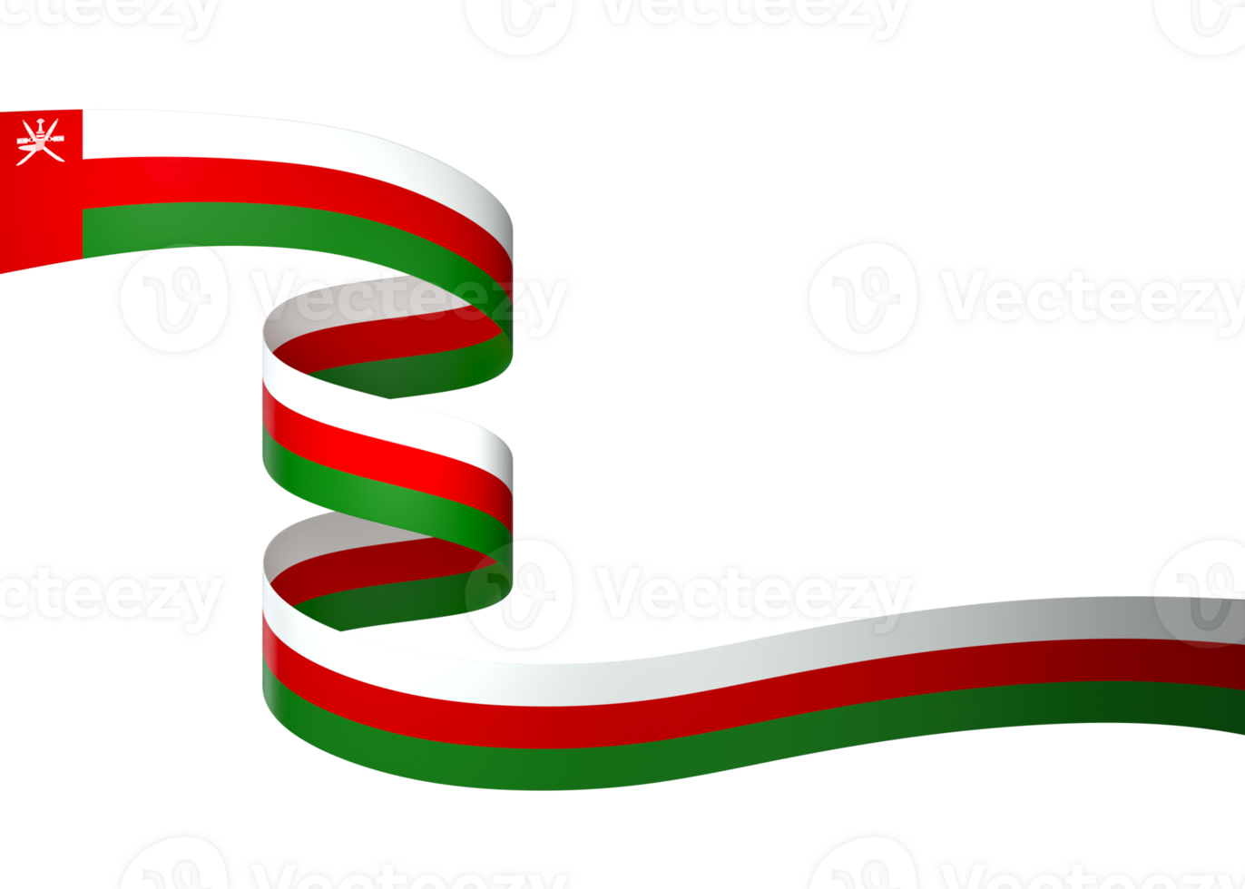 Oman flag element design national independence day banner ribbon png