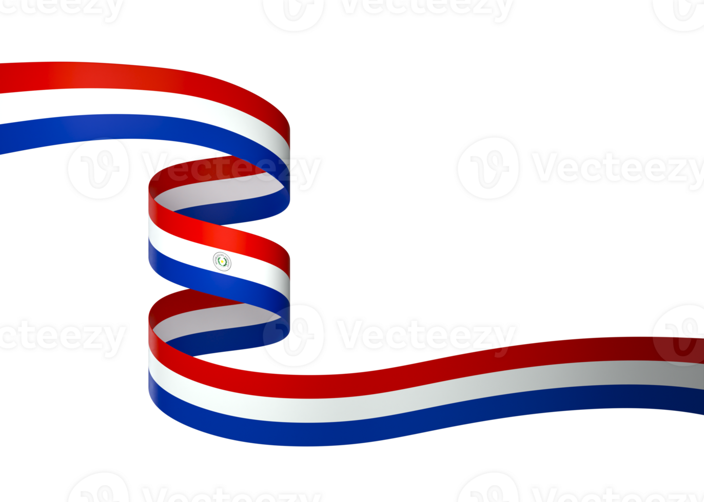Paraguay flag element design national independence day banner ribbon png