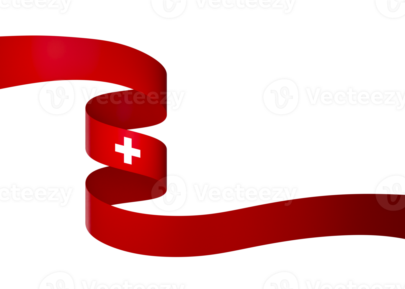 Switzerland flag element design national independence day banner ribbon png