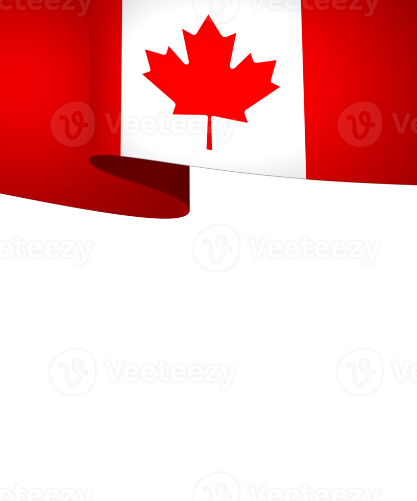Canada flag element design national independence day banner ribbon png