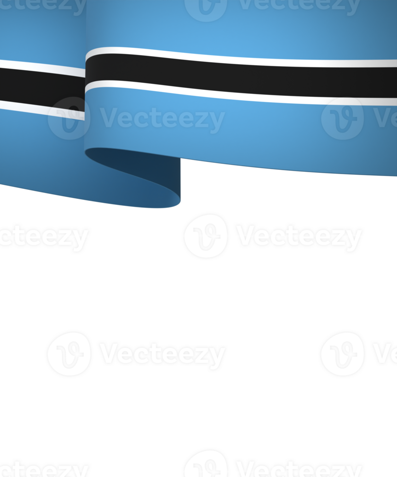 Botswana flag element design national independence day banner ribbon png