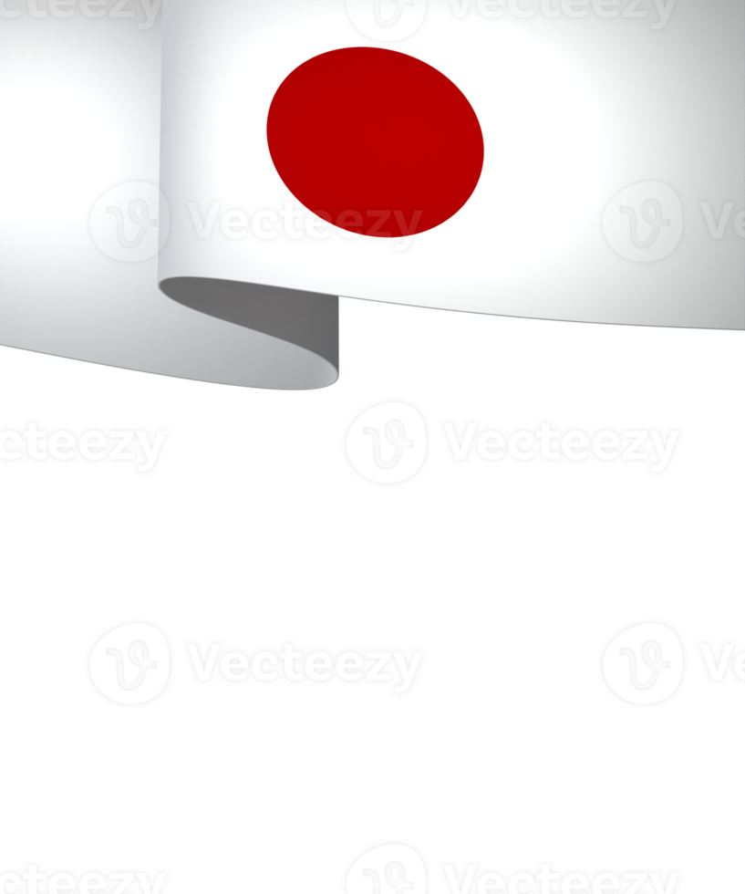 Japan flag element design national independence day banner ribbon png