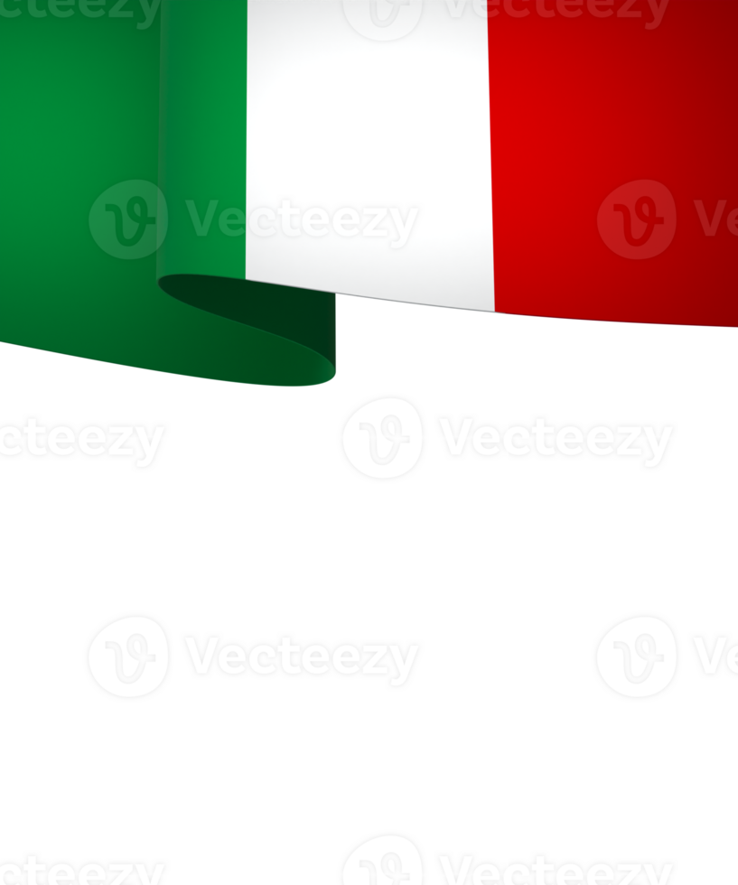 Italy flag element design national independence day banner ribbon png