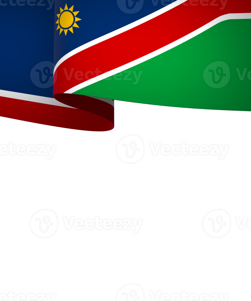 Namibia flag element design national independence day banner ribbon png