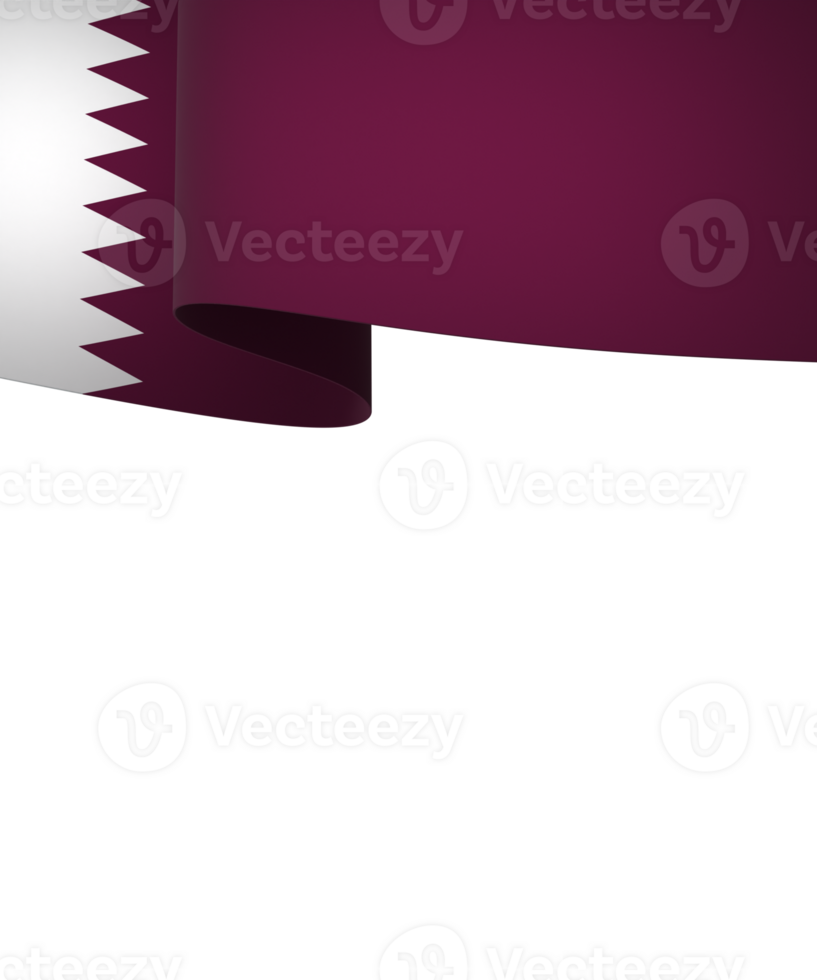Qatar flag element design national independence day banner ribbon png
