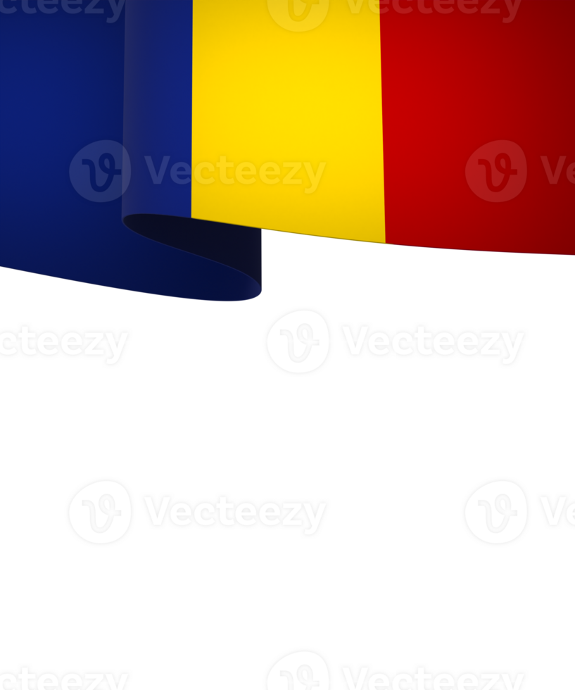 Romania flag element design national independence day banner ribbon png