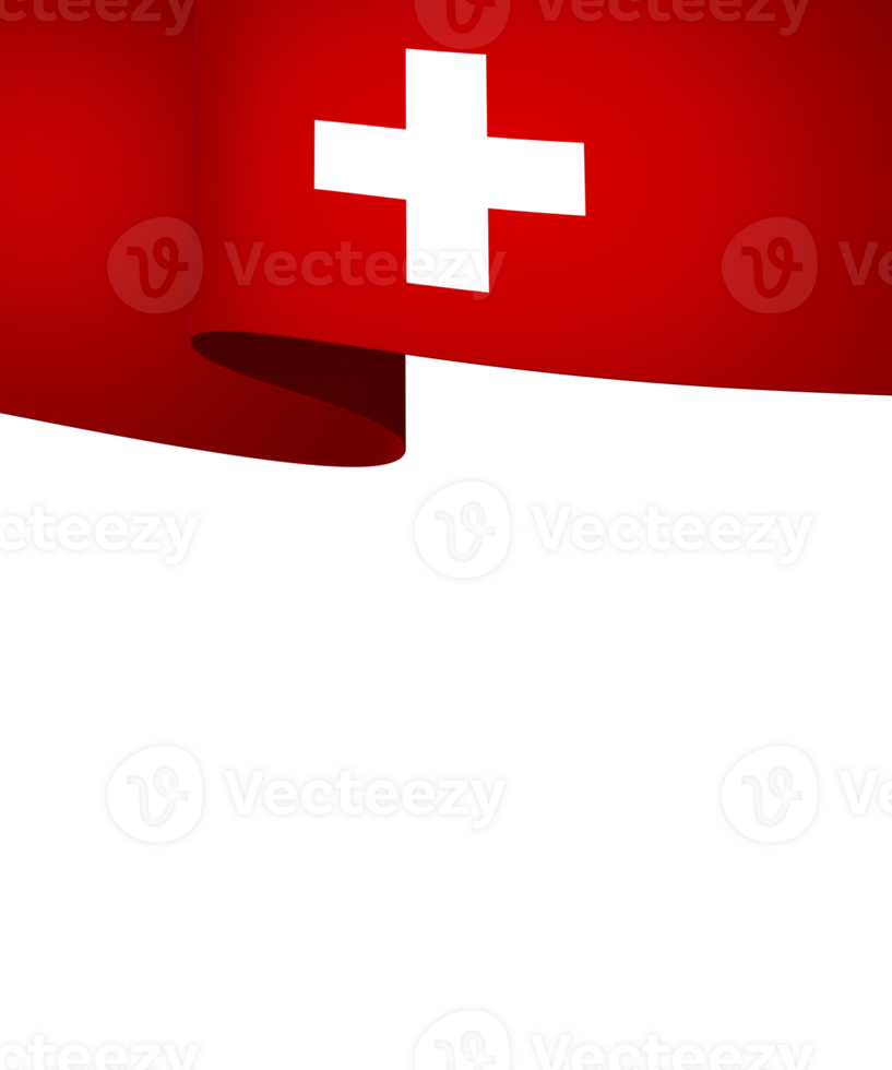 Switzerland flag element design national independence day banner ribbon png