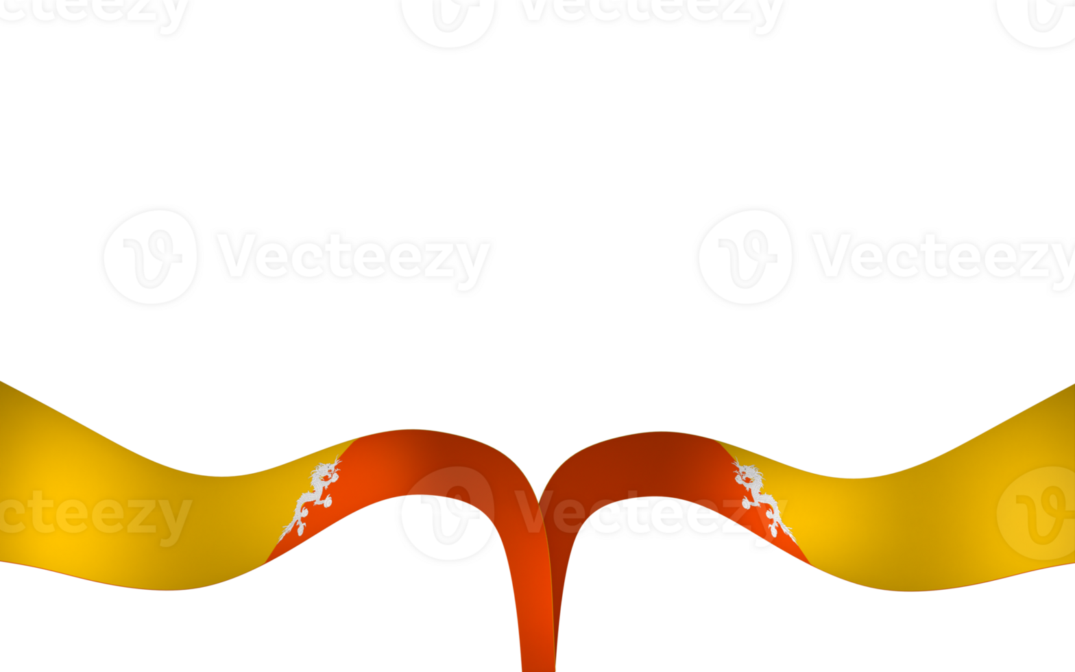 bhutan flagga element design nationell oberoende dag baner band png