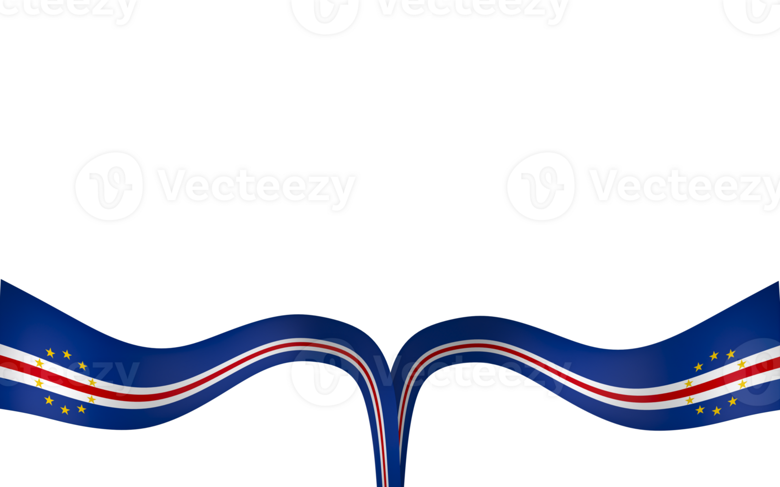 Cabo Verde flag element design national independence day banner ribbon png