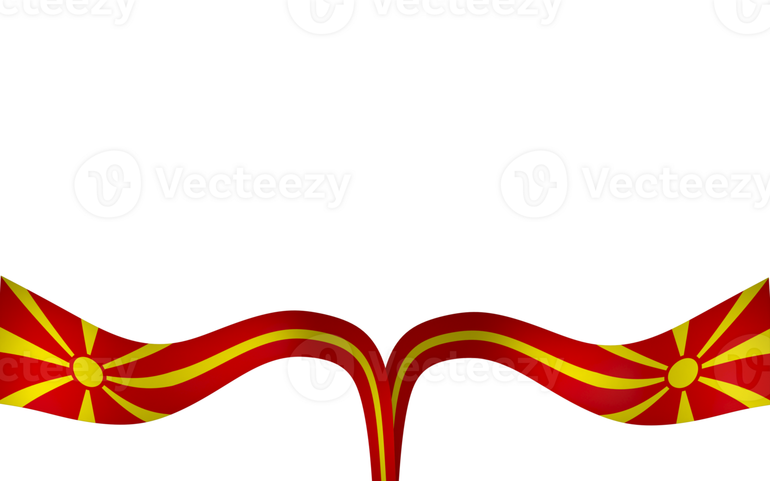 norte macedonia bandera elemento diseño nacional independencia día bandera cinta png