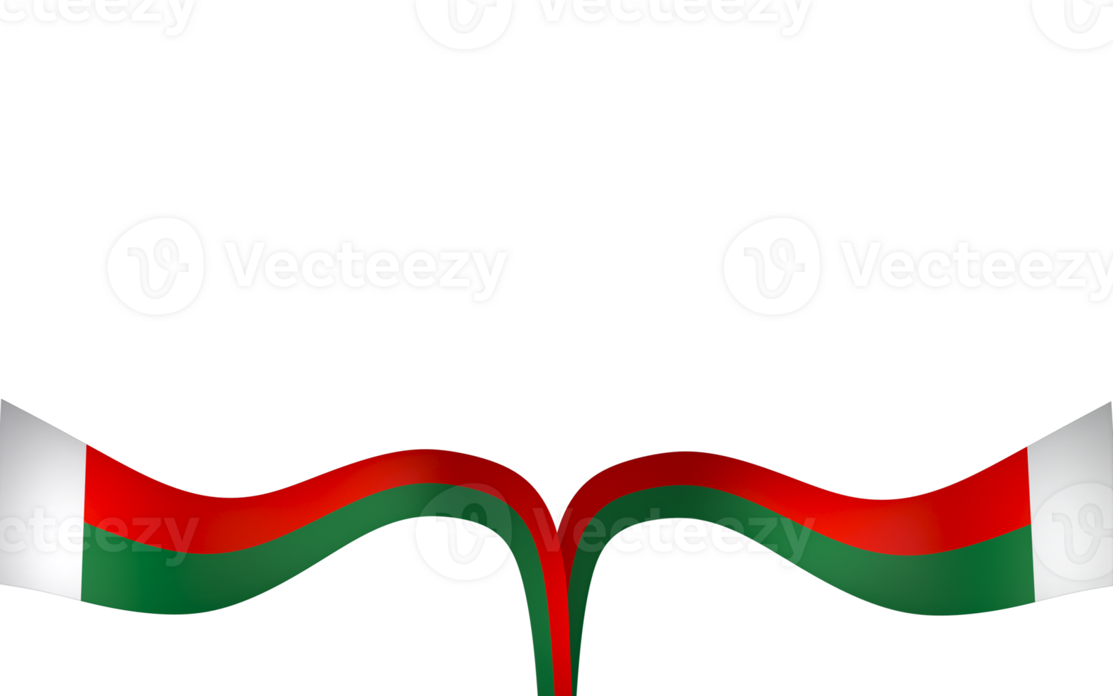 Madagascar flag element design national independence day banner ribbon png