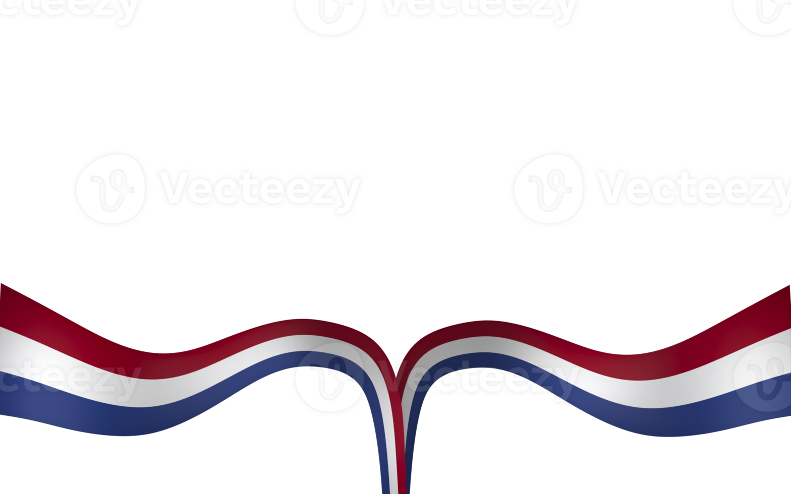 Netherlands flag element design national independence day banner ribbon png