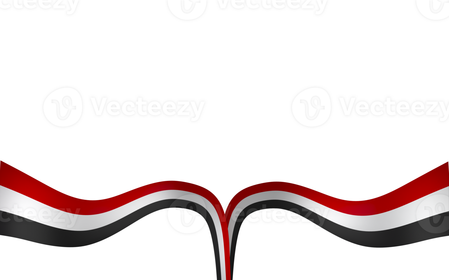 Yemen flag element design national independence day banner ribbon png