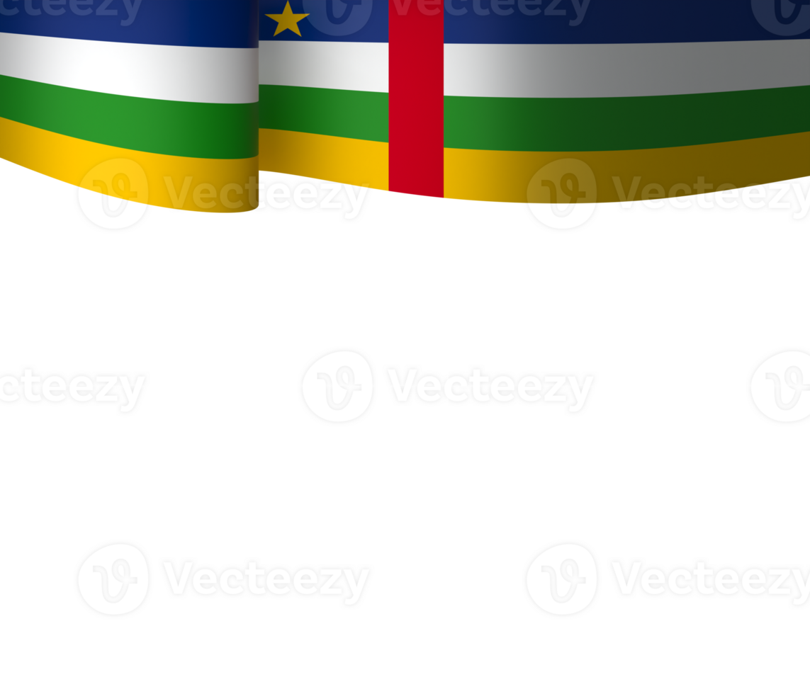 Central African Republic flag element design national independence day banner ribbon png