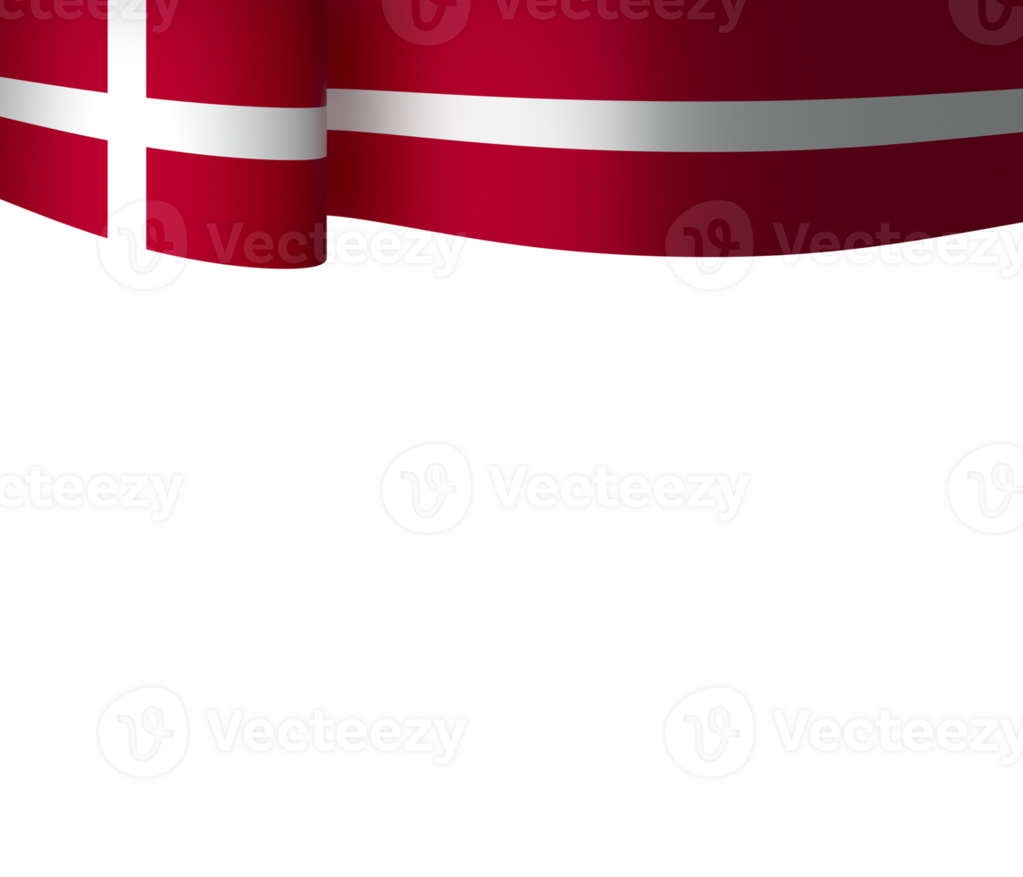 Denmark flag element design national independence day banner ribbon png