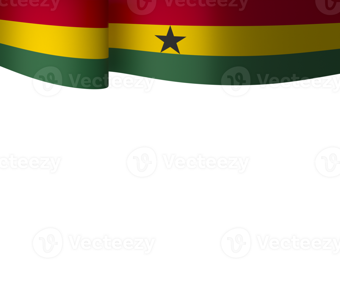 Ghana drapeau élément conception nationale indépendance journée bannière ruban png