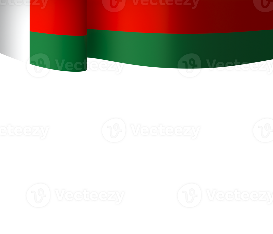Madagascar flag element design national independence day banner ribbon png