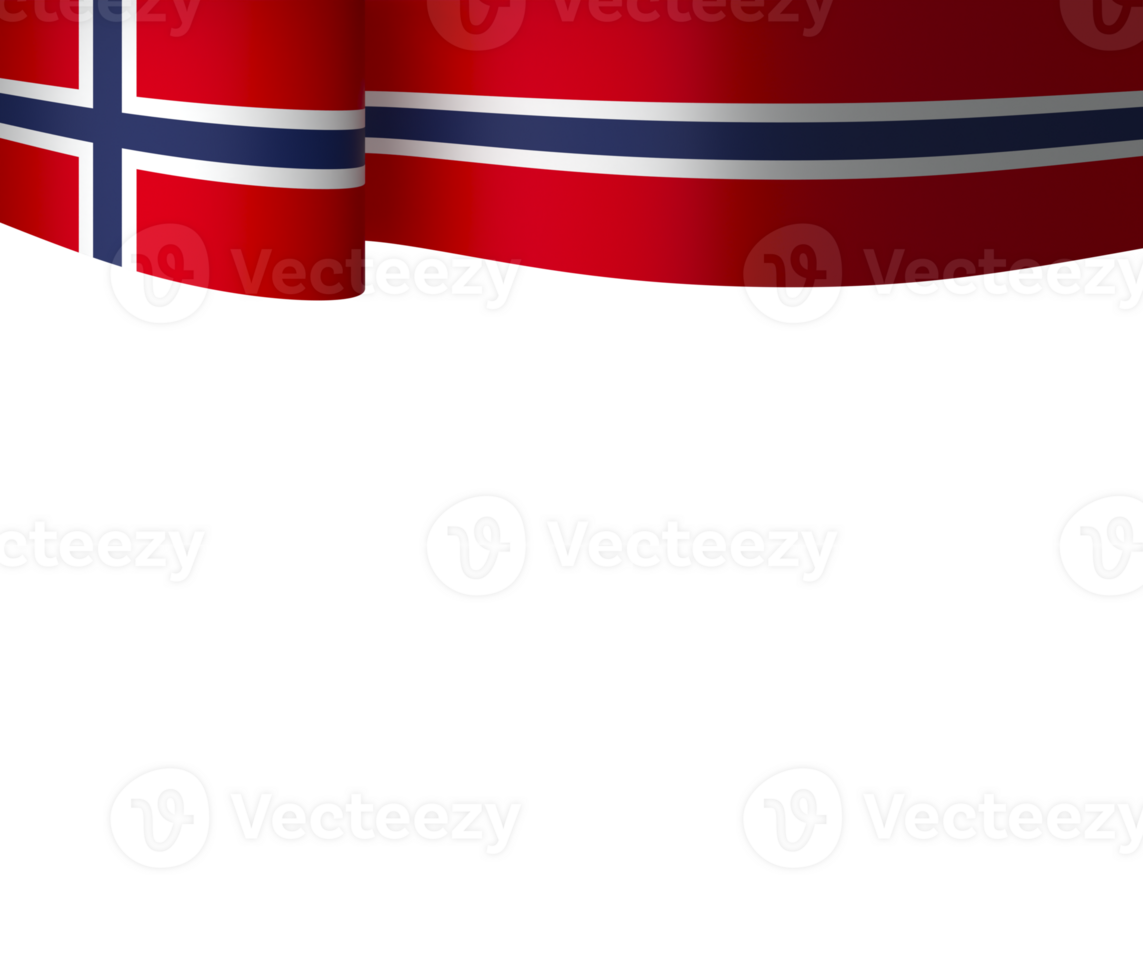 Norway flag element design national independence day banner ribbon png