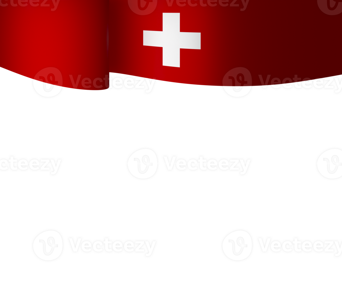Switzerland flag element design national independence day banner ribbon png