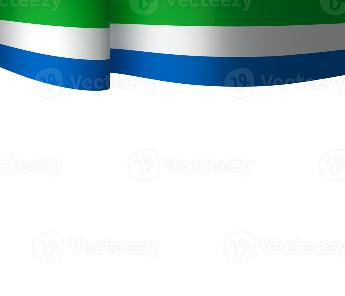 Sierra Leone flag element design national independence day banner ribbon png