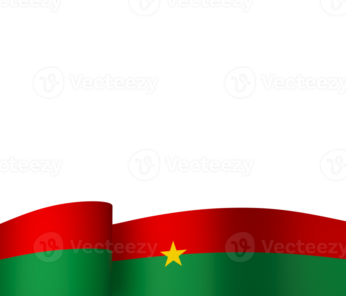 Burkina Faso flag element design national independence day banner ribbon png