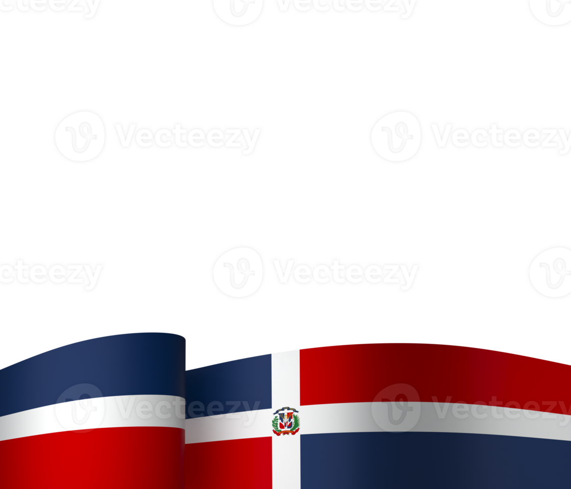 Dominican Republic flag element design national independence day banner ribbon png