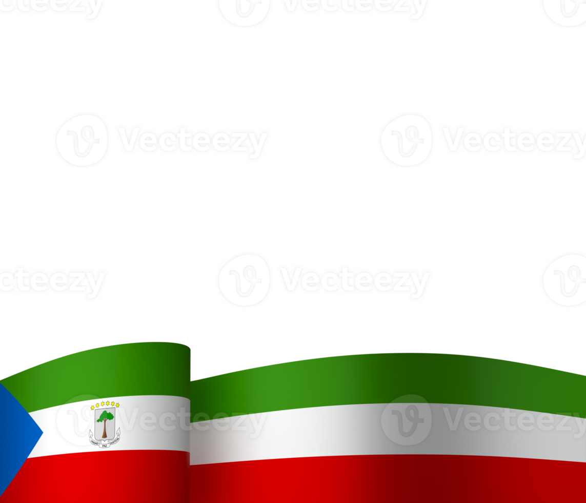 Equatorial Guinea flag element design national independence day banner ribbon png