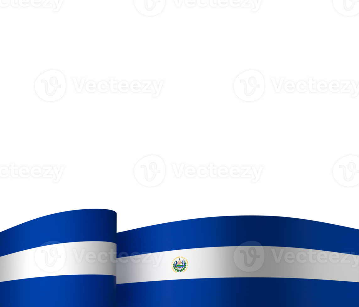 El Salvador flag element design national independence day banner ribbon png