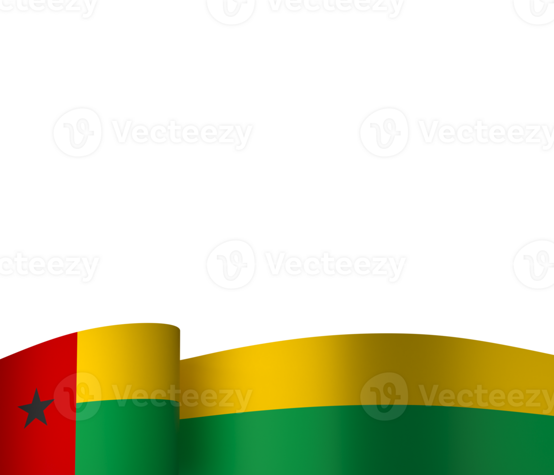 Guinea Bissau flag element design national independence day banner ribbon png