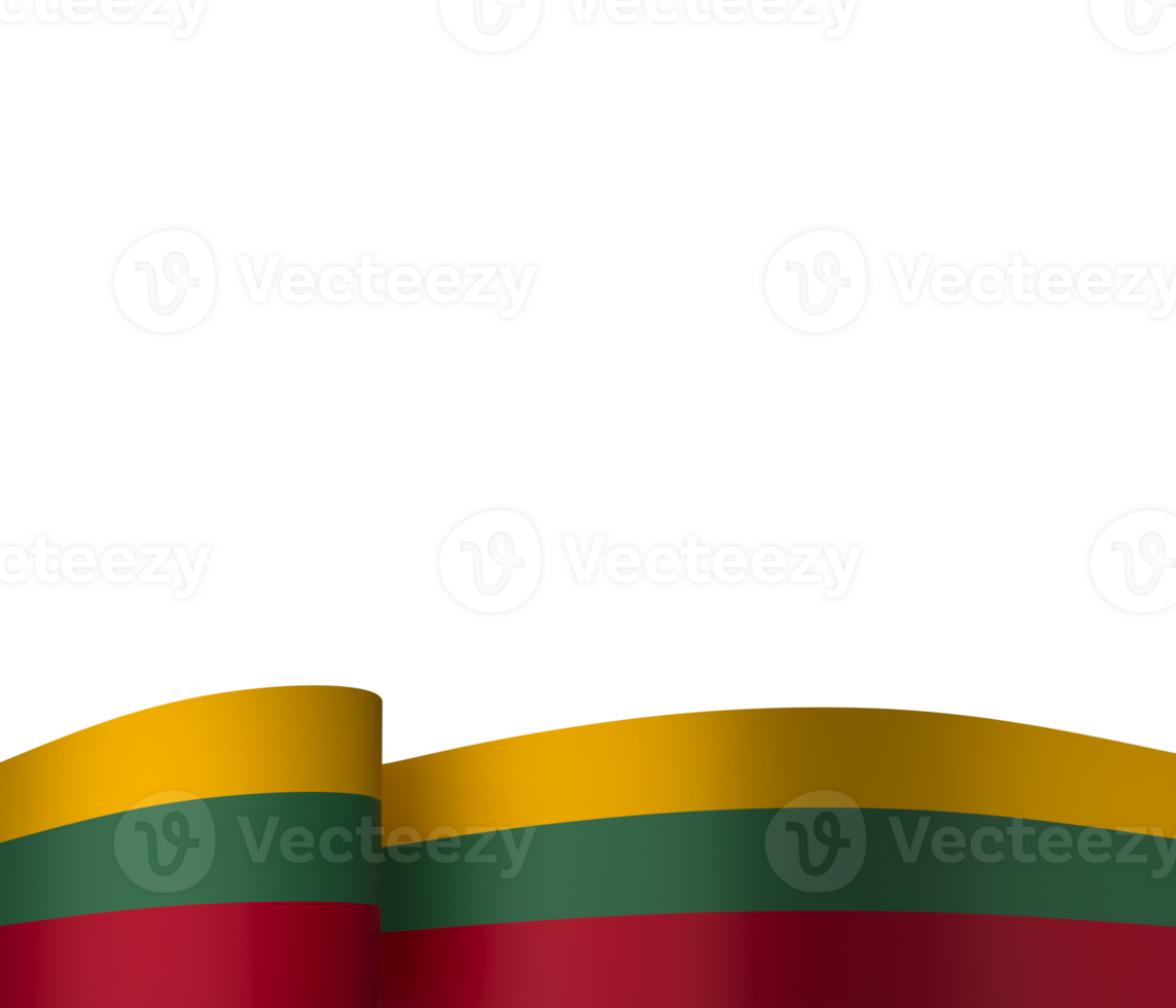 Lithuania flag element design national independence day banner ribbon png