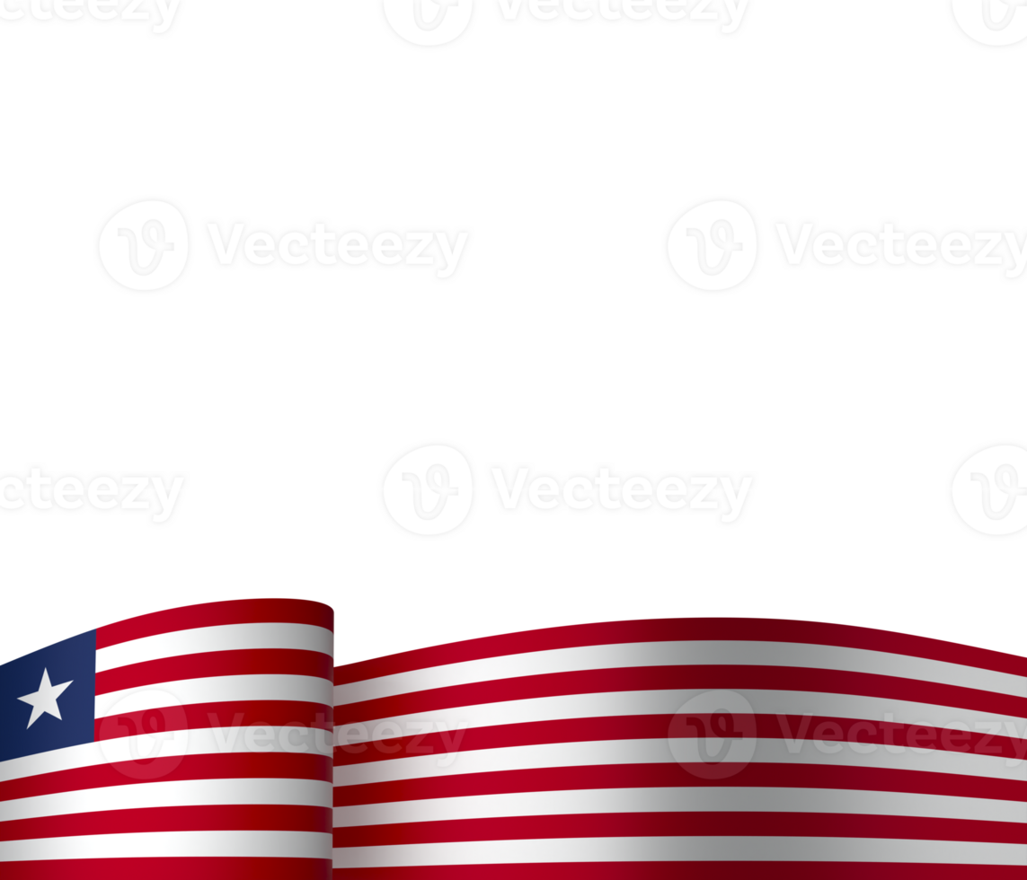 Liberia flag element design national independence day banner ribbon png