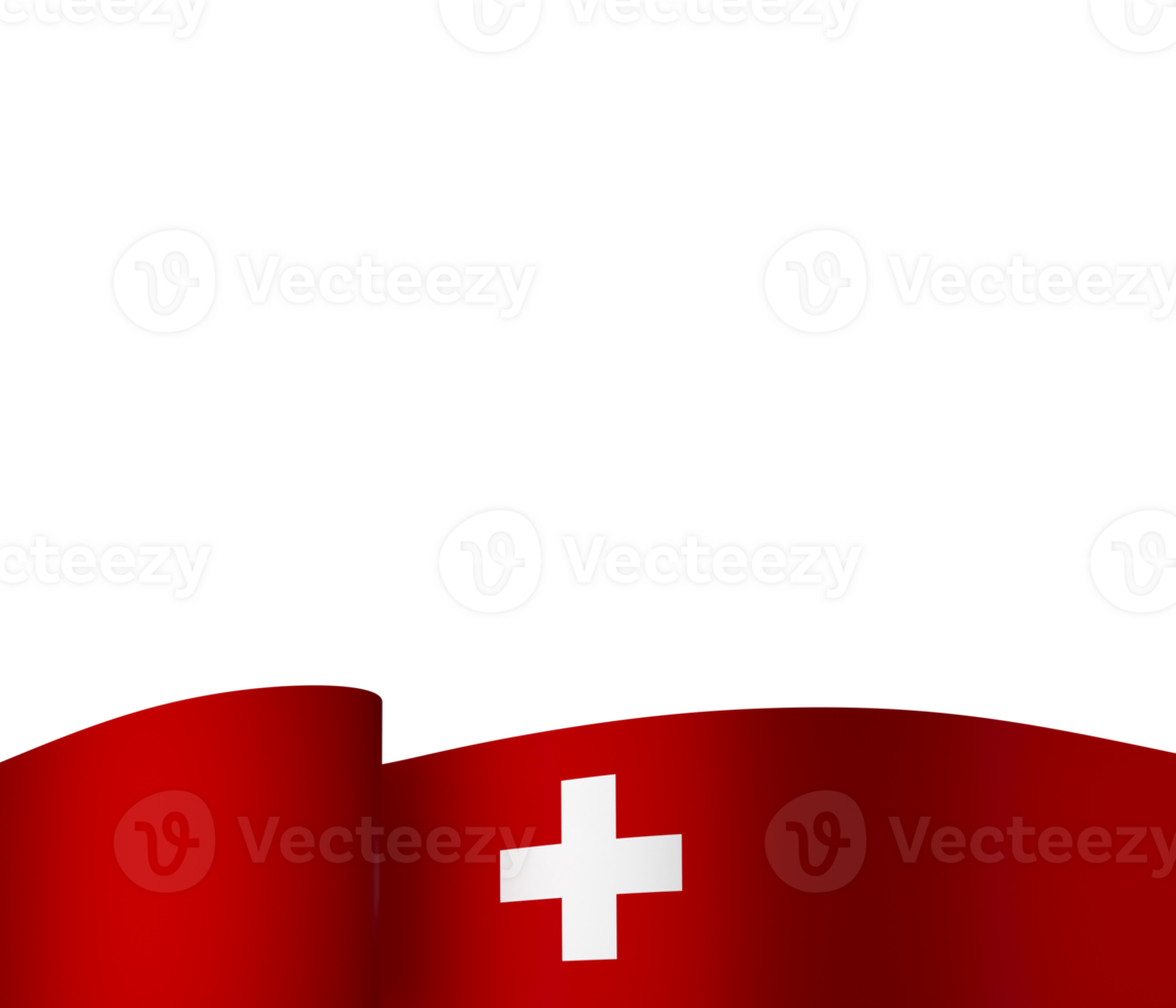 Switzerland flag element design national independence day banner ribbon png