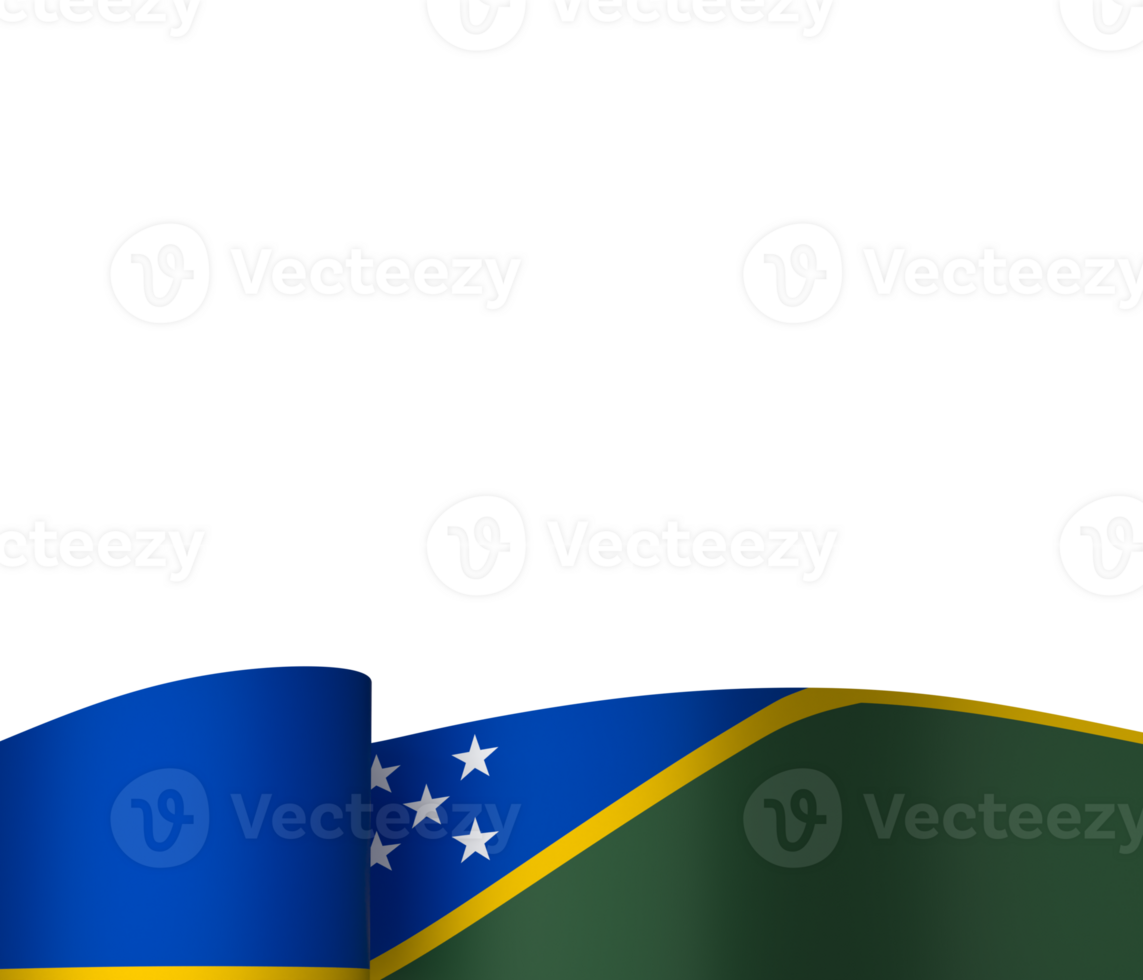 Solomon Islands flag element design national independence day banner ribbon png