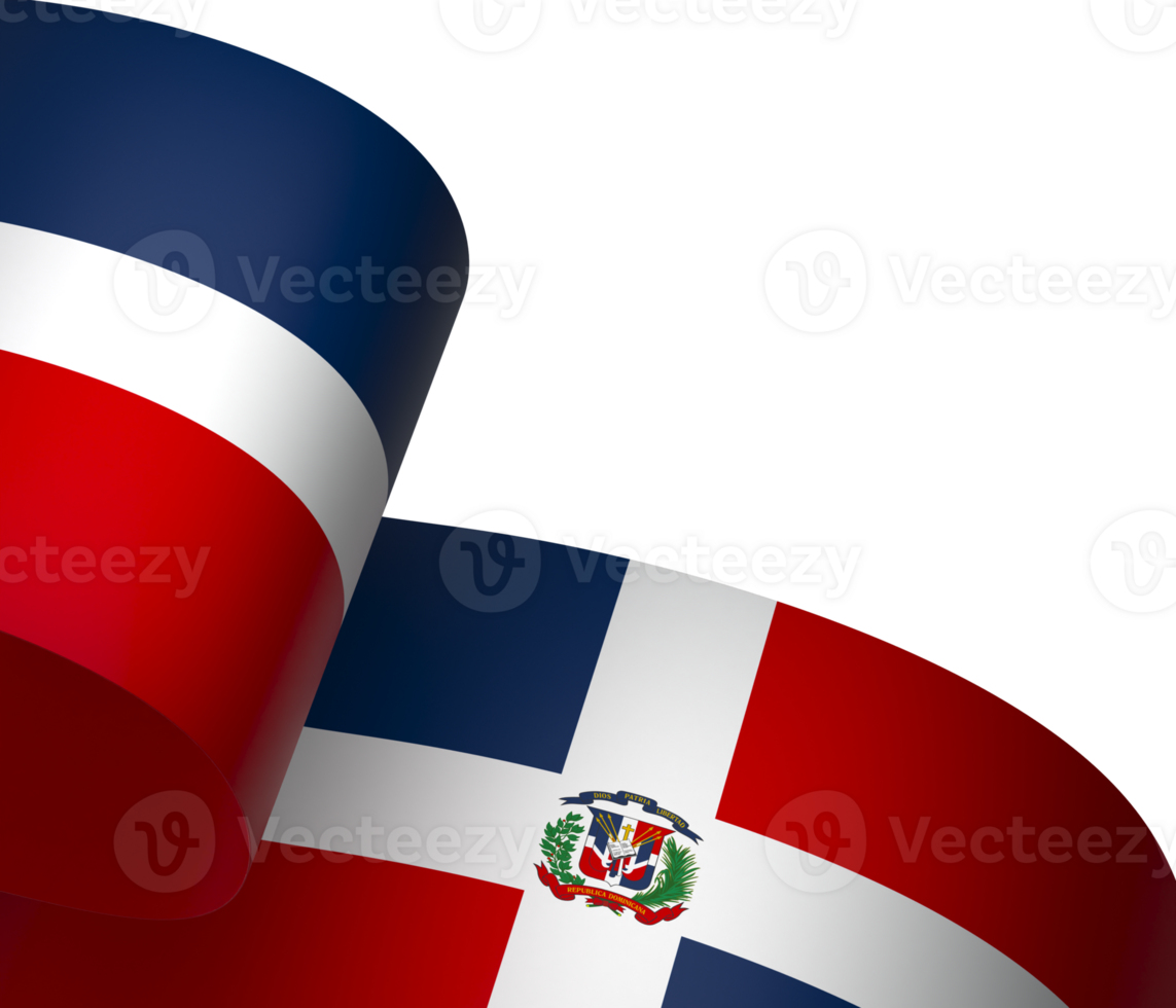 Dominican Republic flag element design national independence day banner ribbon png