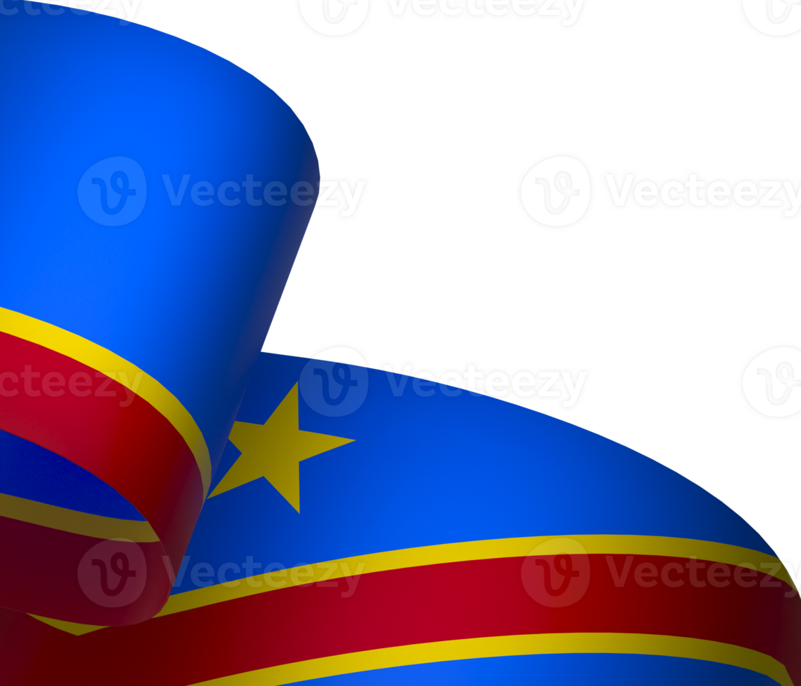 DR Congo flag element design national independence day banner ribbon png