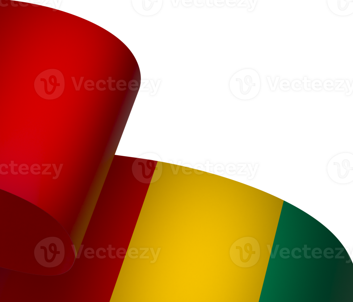 Guinea flag element design national independence day banner ribbon png