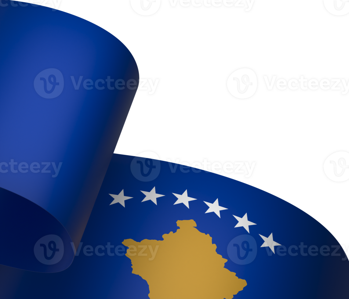 kosovo Flagge Element Design National Unabhängigkeit Tag Banner Band png