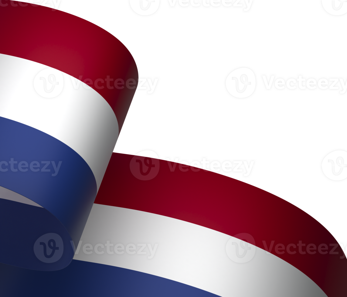 Netherlands flag element design national independence day banner ribbon png