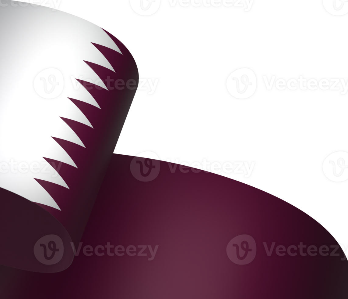 Qatar flag element design national independence day banner ribbon png
