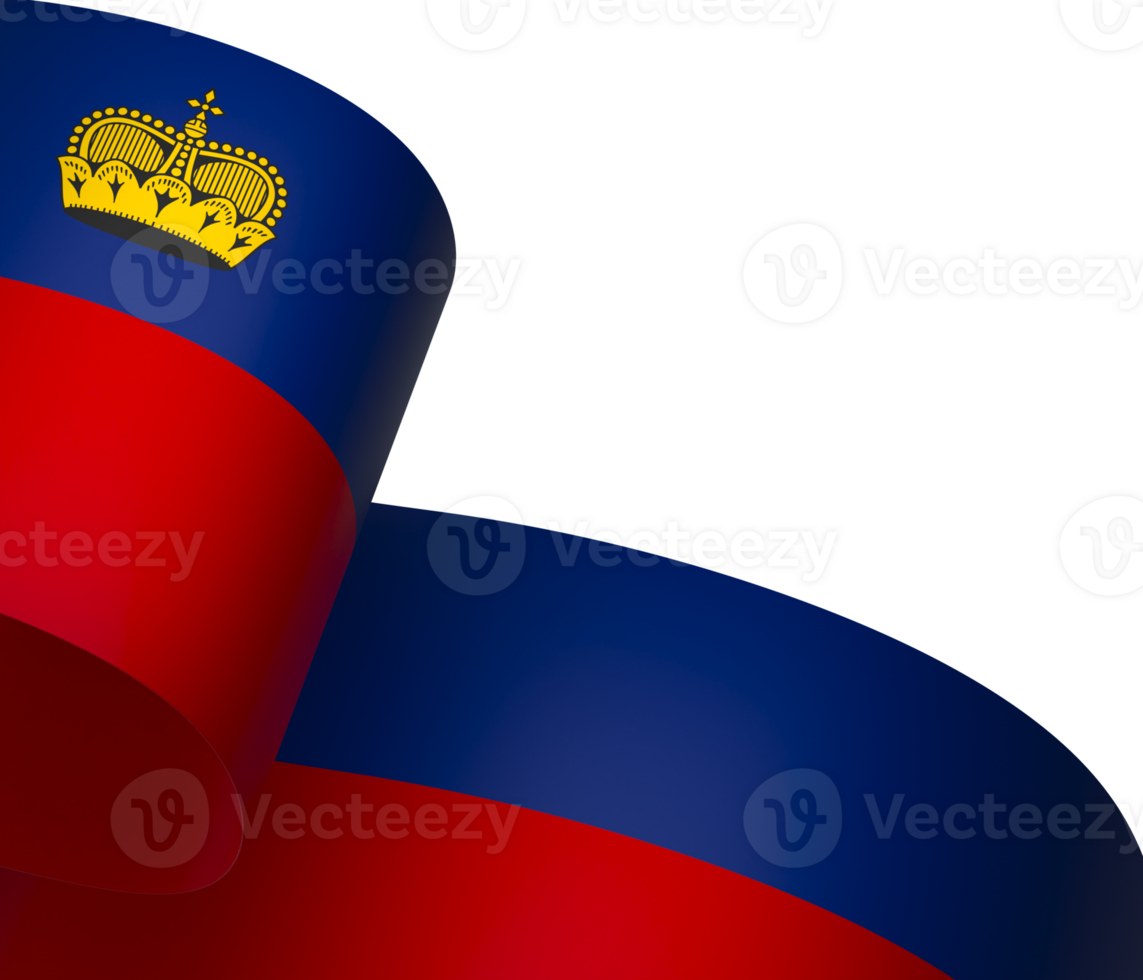 Liechtenstein flag element design national independence day banner ribbon png