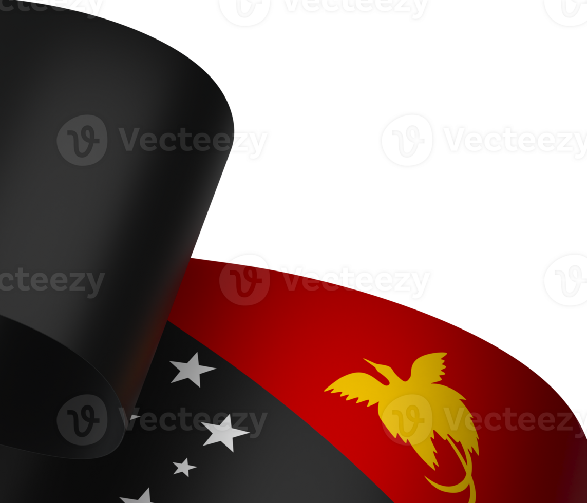 Papua New Guinea flag element design national independence day banner ribbon png