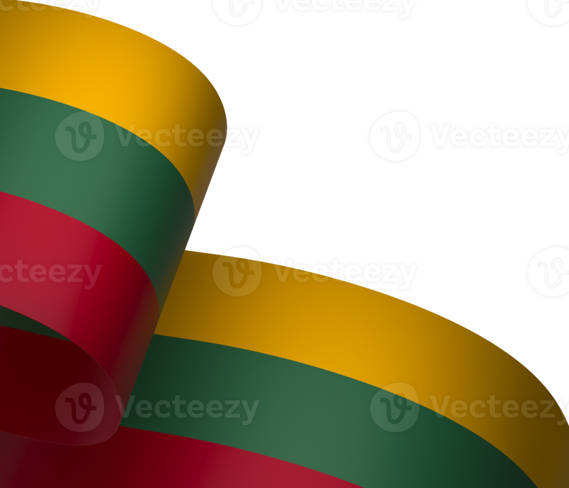 Lithuania flag element design national independence day banner ribbon png