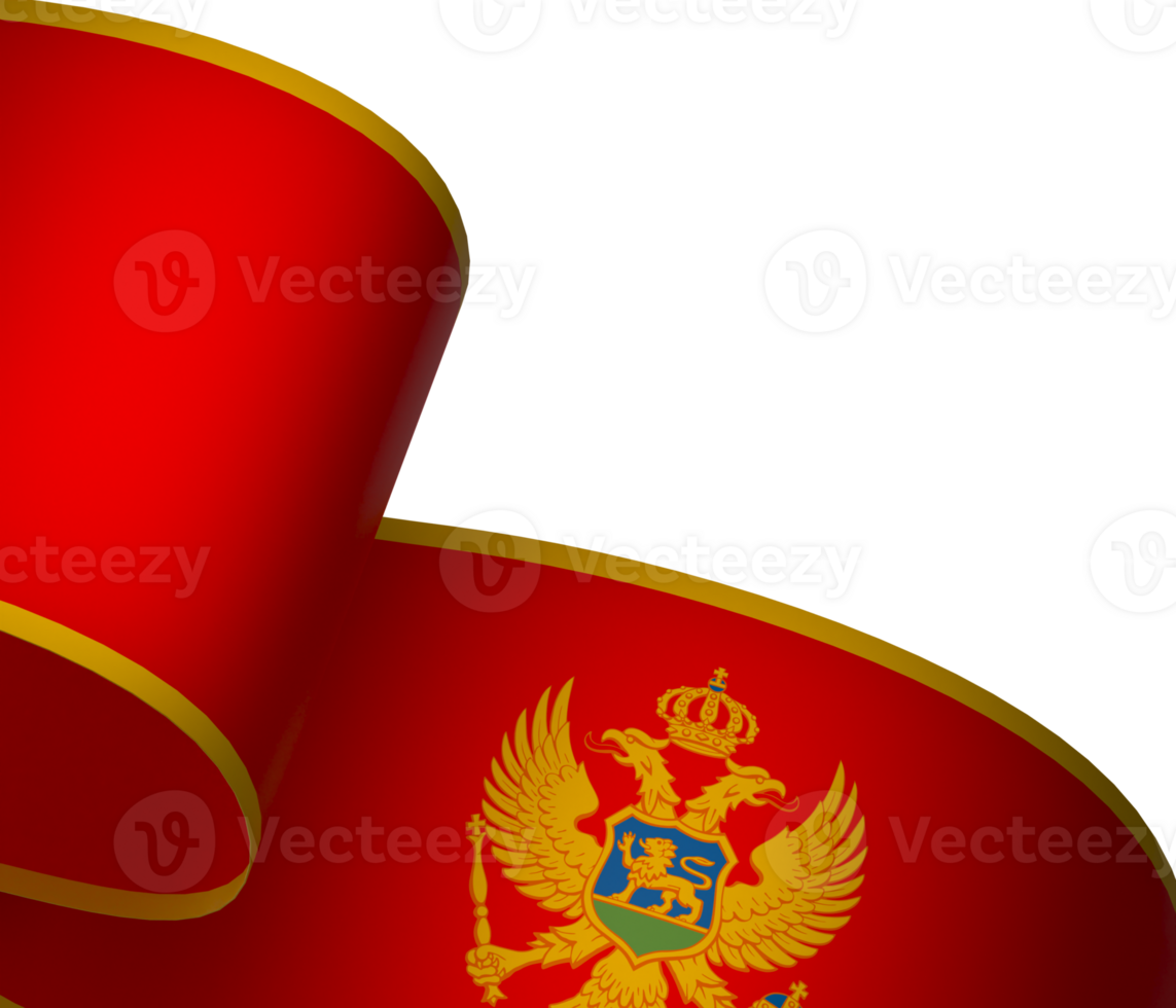 Montenegro flag element design national independence day banner ribbon png