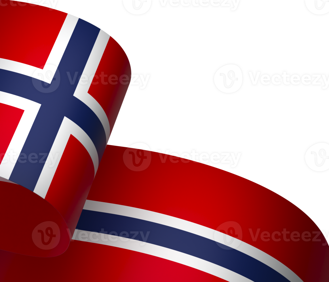 Norway flag element design national independence day banner ribbon png