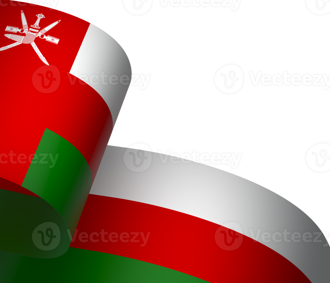 Oman flag element design national independence day banner ribbon png