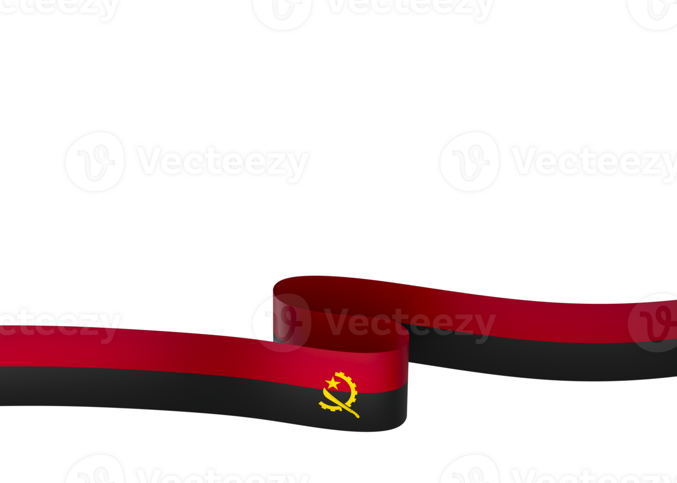 Angola flag element design national independence day banner ribbon png