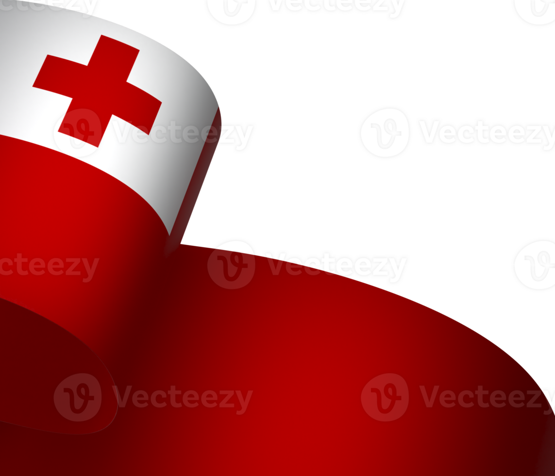 Tonga flag element design national independence day banner ribbon png